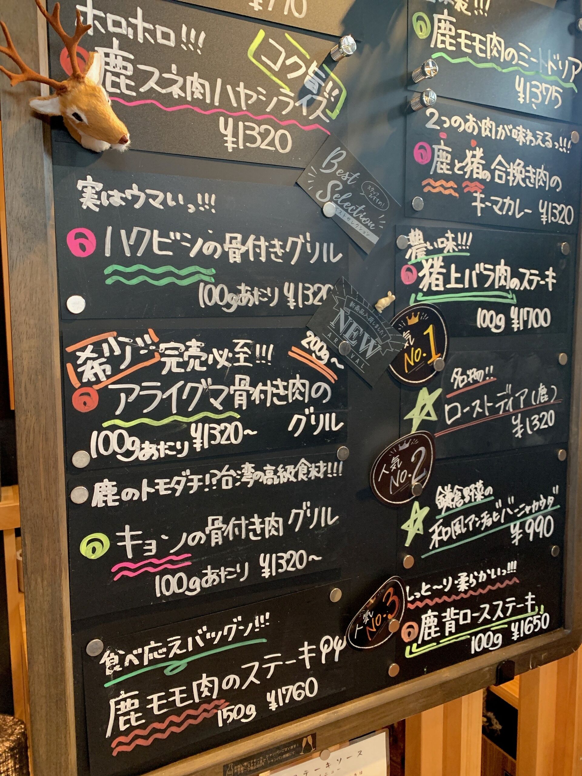 看板メニュー