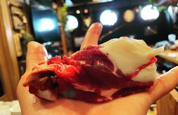 【アナグマ 肉 再入荷いたしました！この時期の入荷は稀すぎる！】ジビエ料理専門店　地元酒場あじと